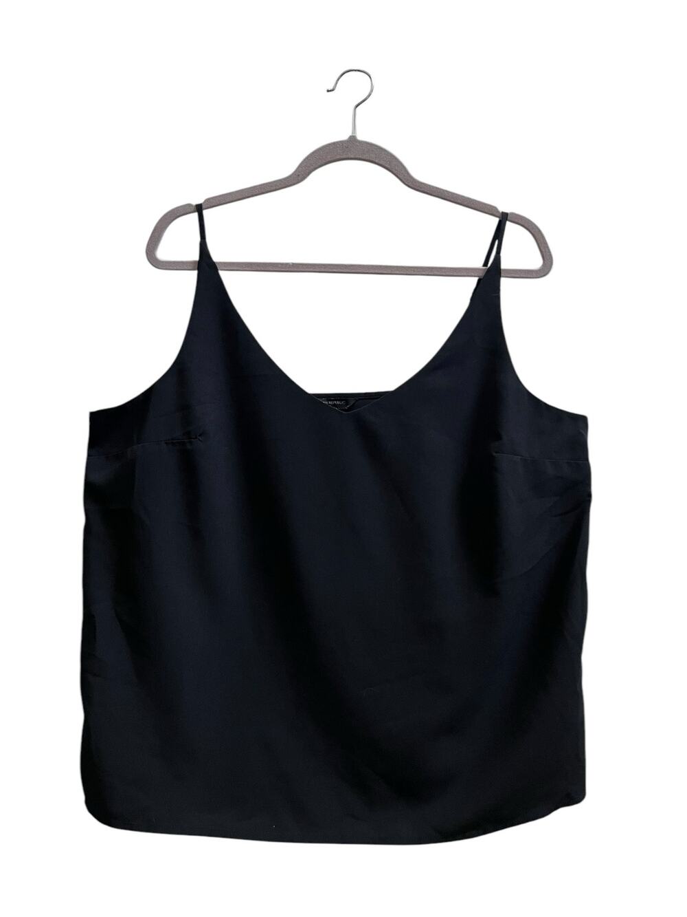 Banana Republic Factory Black Adjustable Strap V Neck Cami Tank Top XL